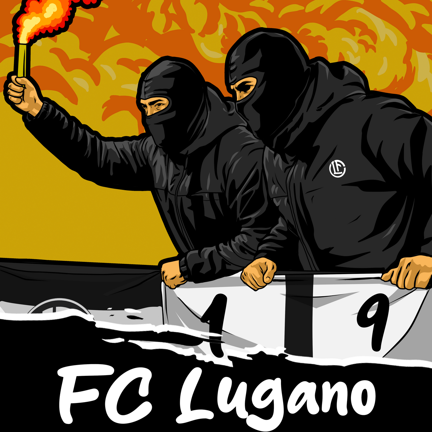 Lugano Fans Pyro